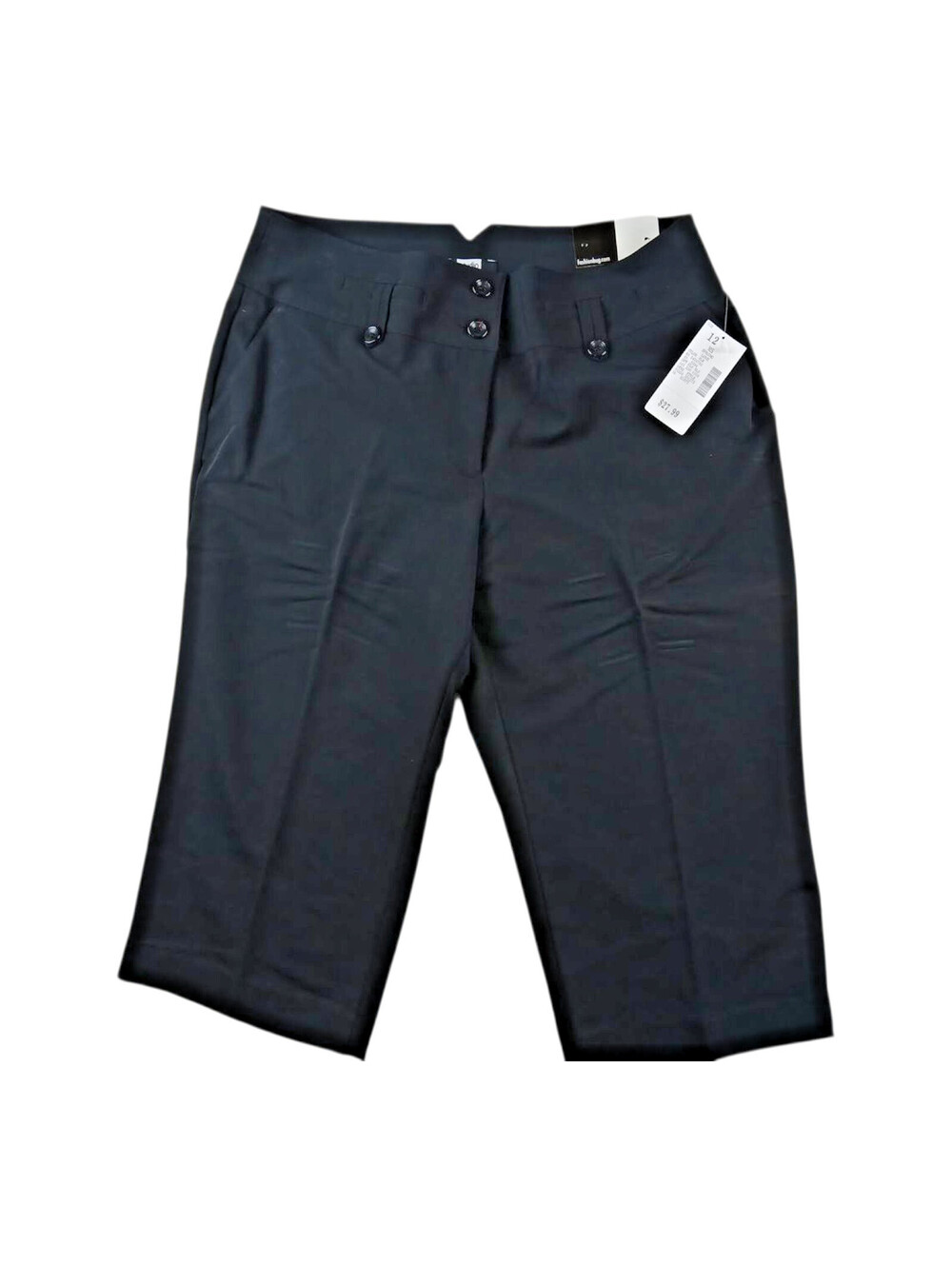 Studio 1940 Capri Pants Women's 12 Black Crop Mid Calf Business Casual New NWT